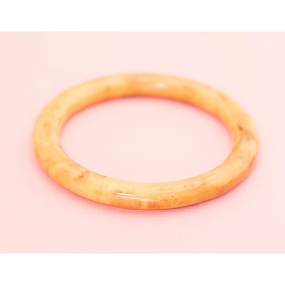 Minimalist Gold Tone Scarred Ring Bangle | 7.85 Inch | Avon H9 - Picture 2 of 5